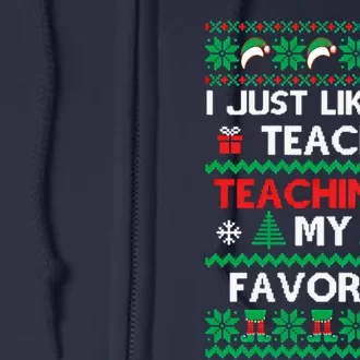 Teachings My Favorite Ugly Christmas Full Zip Hoodie