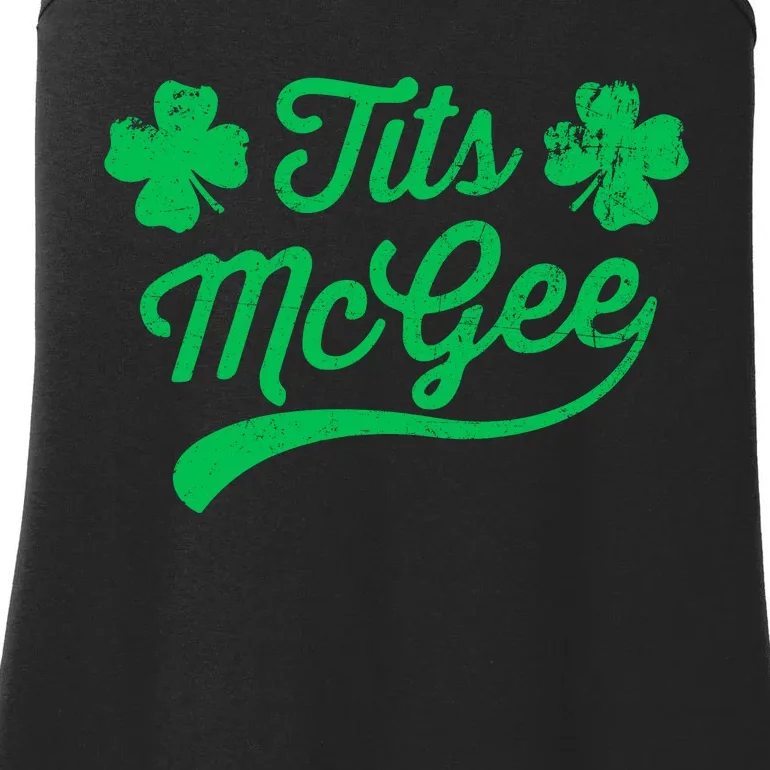 Tits Mcgee Funny St. PatrickS Day Shamrocks Ladies Essential Tank