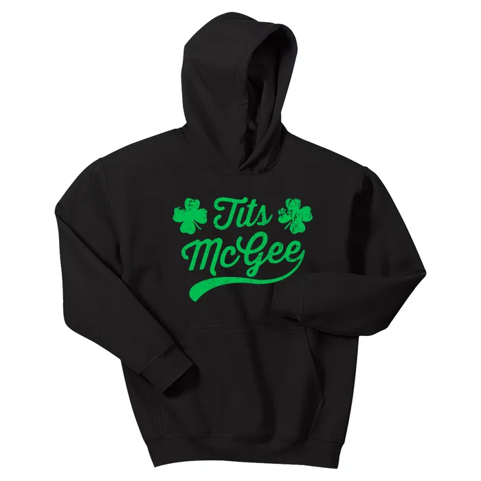 Tits Mcgee Funny St. PatrickS Day Shamrocks Kids Hoodie