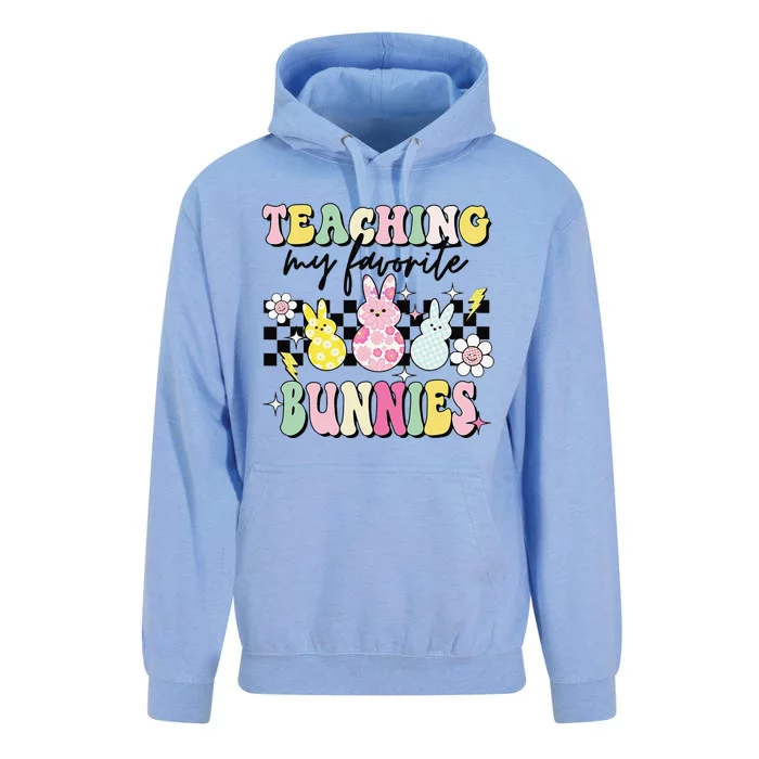 Teaching My Favorite Bunnies Cute Teacher Funny Easter Day Unisex Surf Hoodie