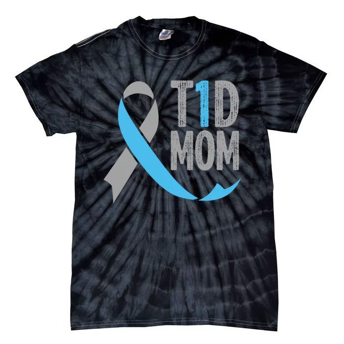 T1d Mom Funny Diabetic Gift For Women Type 1 Mom Diabetes Gift Tie-Dye T-Shirt