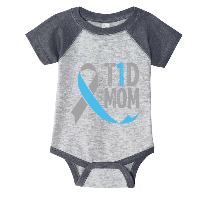 T1d Mom Funny Diabetic Gift For Women Type 1 Mom Diabetes Gift Infant Baby Jersey Bodysuit