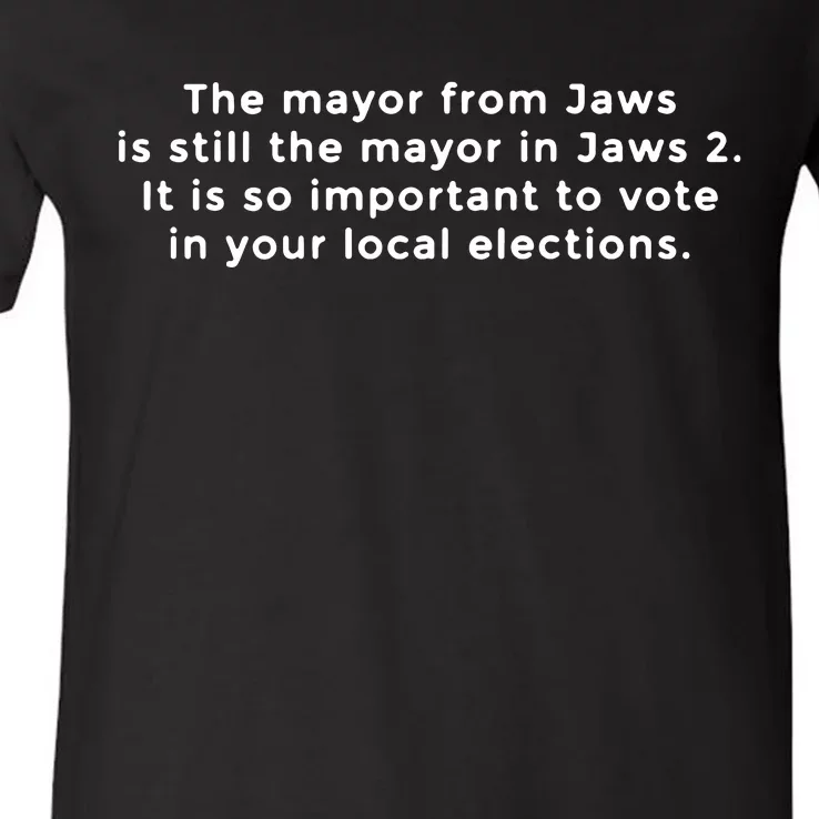 The Mayor From Jaws Is Still The Mayor In Jaws 2 V-Neck T-Shirt