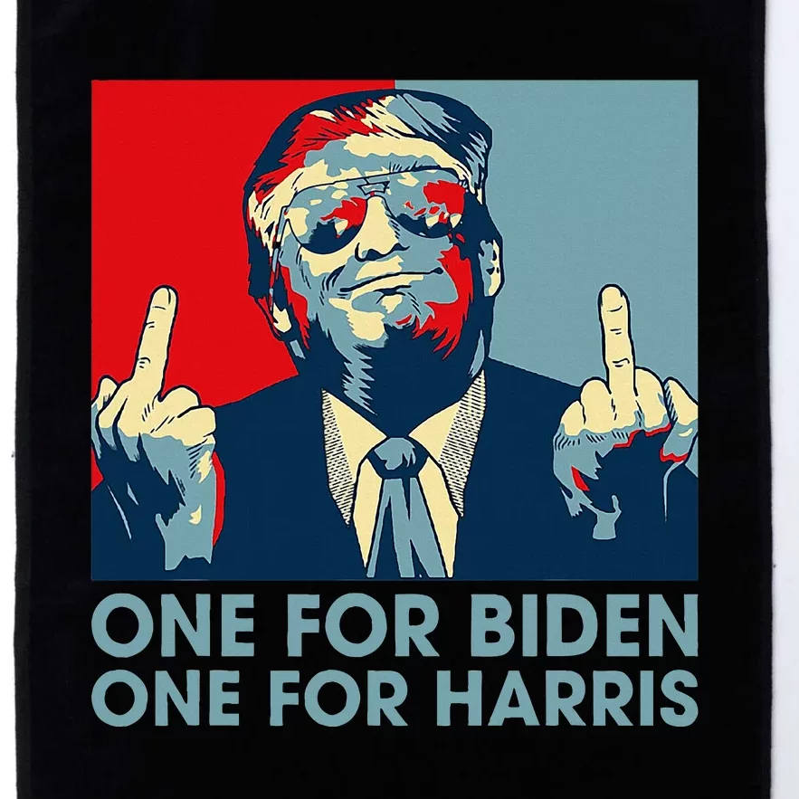 Trump Middle Finger Biden Harris Republican Platinum Collection Golf Towel