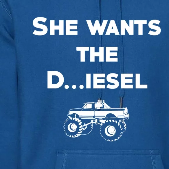 Truck Meme Gift She Wants The D Dick Diesel Truck Gift Great Gift Premium Hoodie