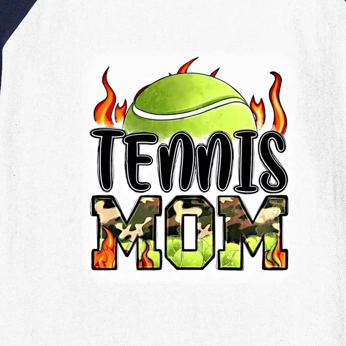 Tennis Mom Gift Camouflage Tennis Mom Gift Baseball Sleeve Shirt