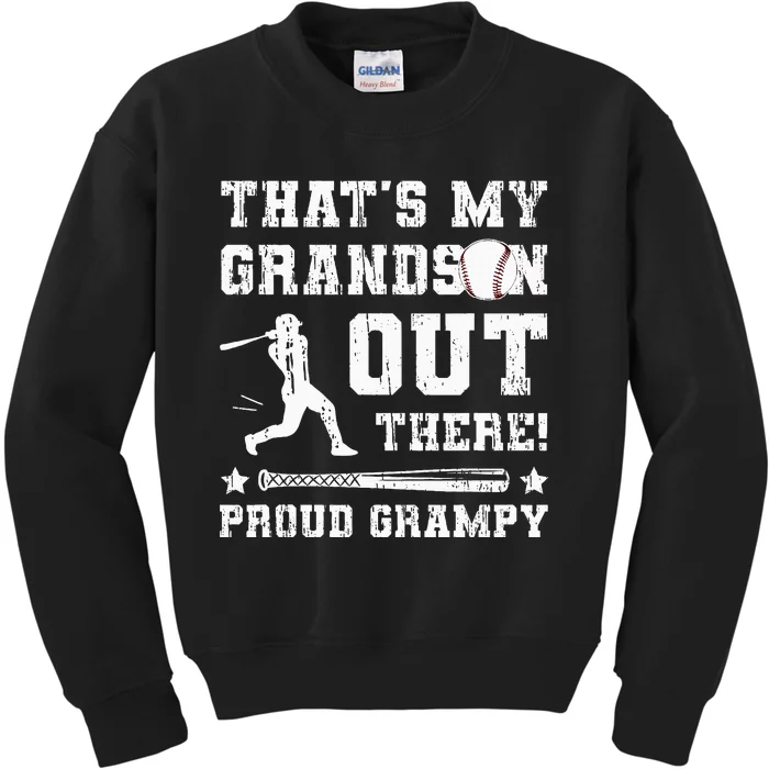 Thats My Grandson Baseball Grampy Kids Sweatshirt