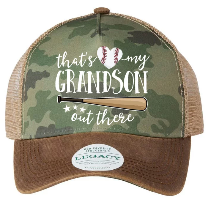 That's My Grandson Out There Baseball Legacy Tie Dye Trucker Hat