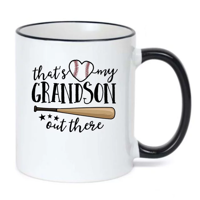 That's My Grandson Out There Baseball Black Color Changing Mug