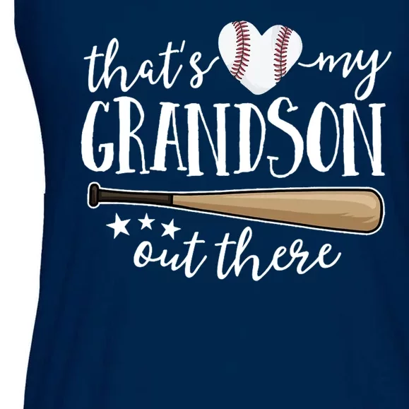 That's My Grandson Out There Baseball Ladies Essential Flowy Tank