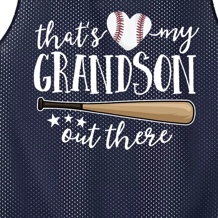 That's My Grandson Out There Baseball Mesh Reversible Basketball Jersey Tank