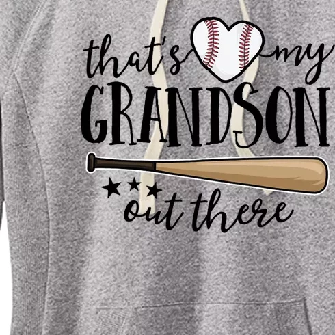 That's My Grandson Out There Baseball Women's Fleece Hoodie