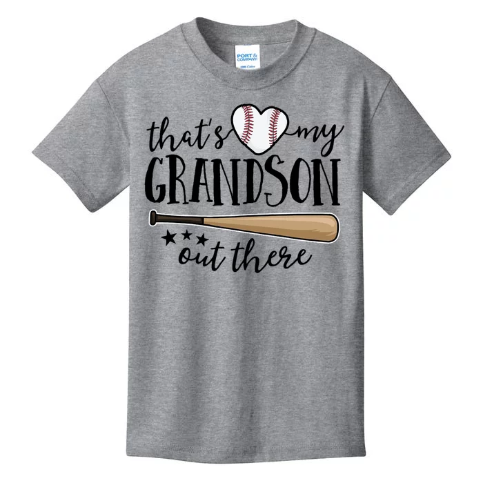 That's My Grandson Out There Baseball Kids T-Shirt