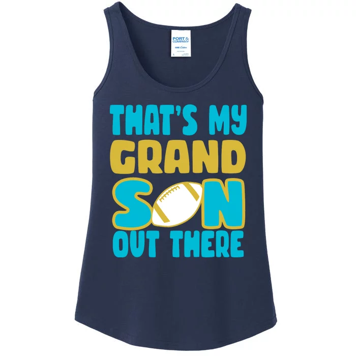 That's My Grandson Out There Football Ladies Essential Tank