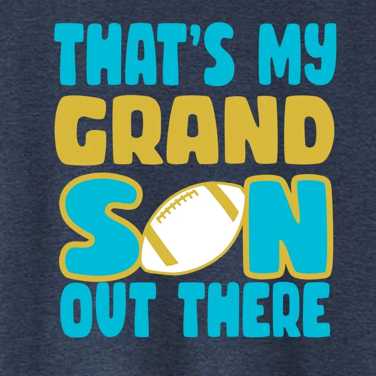 That's My Grandson Out There Football Women's Crop Top Tee