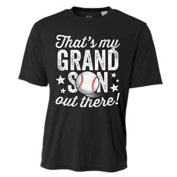 Thats My Grandson Out There Baseball Grandma Cooling Performance Crew T-Shirt