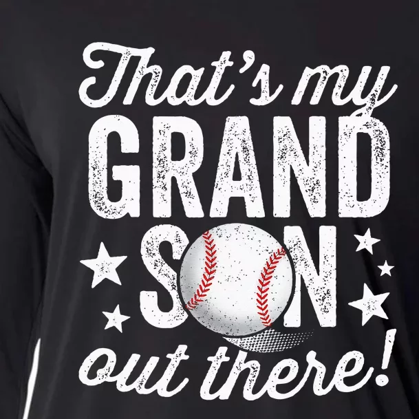 Thats My Grandson Out There Baseball Grandma Cooling Performance Long Sleeve Crew