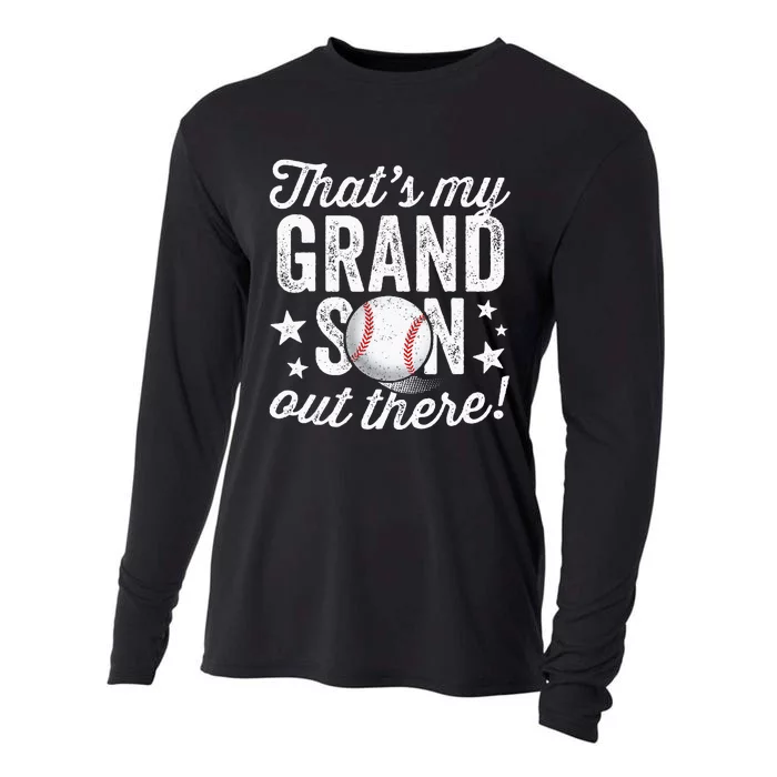 Thats My Grandson Out There Baseball Grandma Cooling Performance Long Sleeve Crew