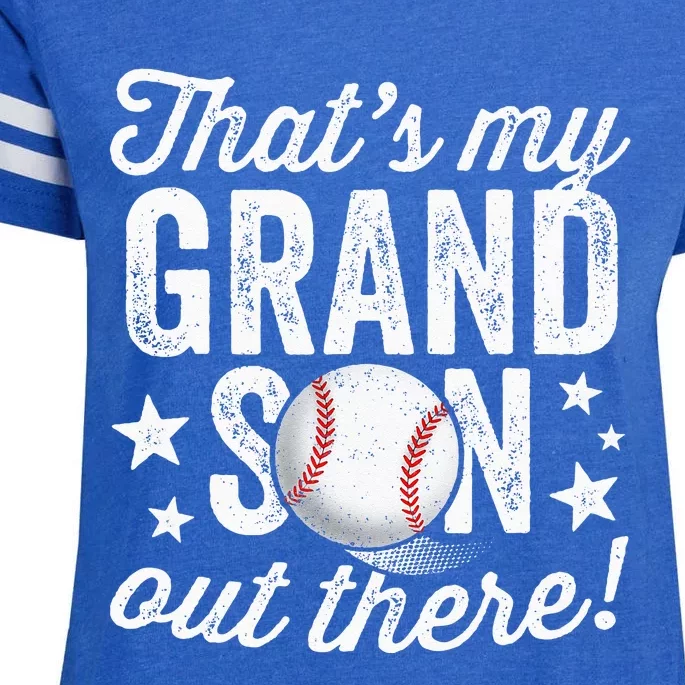 Thats My Grandson Out There Baseball Grandma Enza Ladies Jersey Football T-Shirt