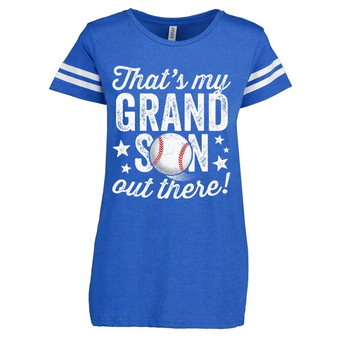 Thats My Grandson Out There Baseball Grandma Enza Ladies Jersey Football T-Shirt