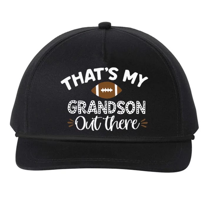 Thats My Grandson Out There Funny Football Grandma Snapback Five-Panel Rope Hat