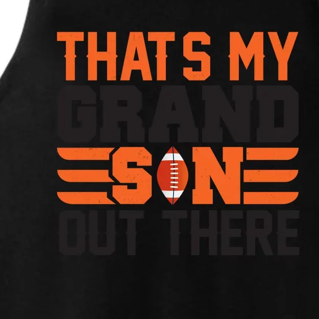 That's My Grand Son Out There Graphic Ladies Tri-Blend Wicking Tank