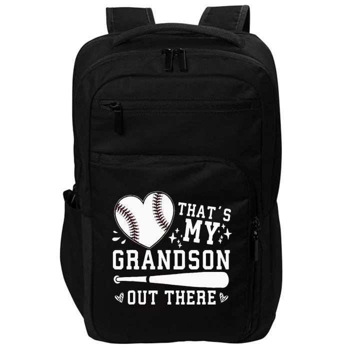 Thats My Grandson Out There Baseball Grandma Impact Tech Backpack