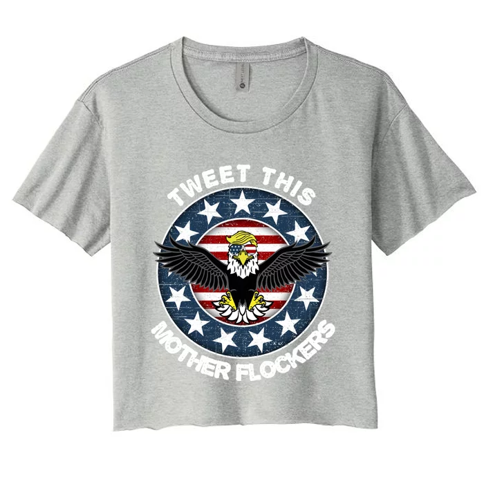 Trump Merica Gift Trump Merica Gift Funny Cute Gift Women's Crop Top Tee