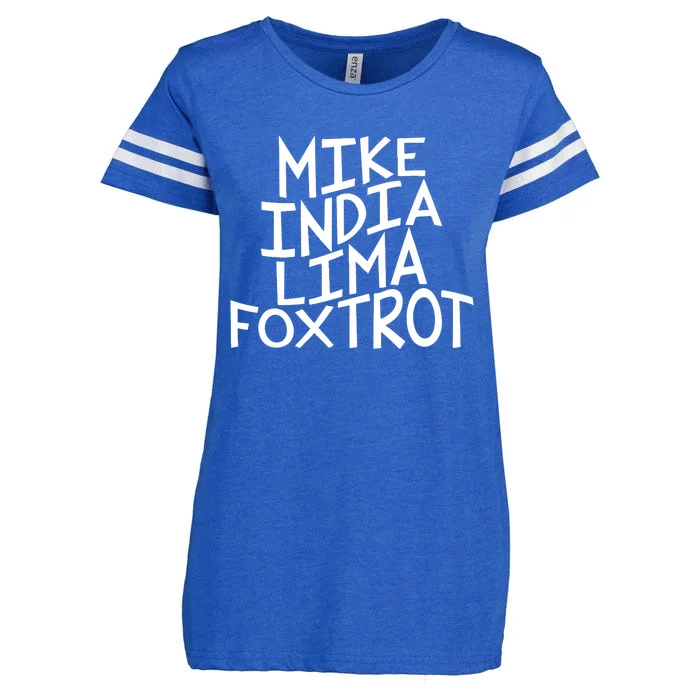 Trendy MILF Gift For Mothers Day Mike India Lima Foxtrot Enza Ladies Jersey Football T-Shirt