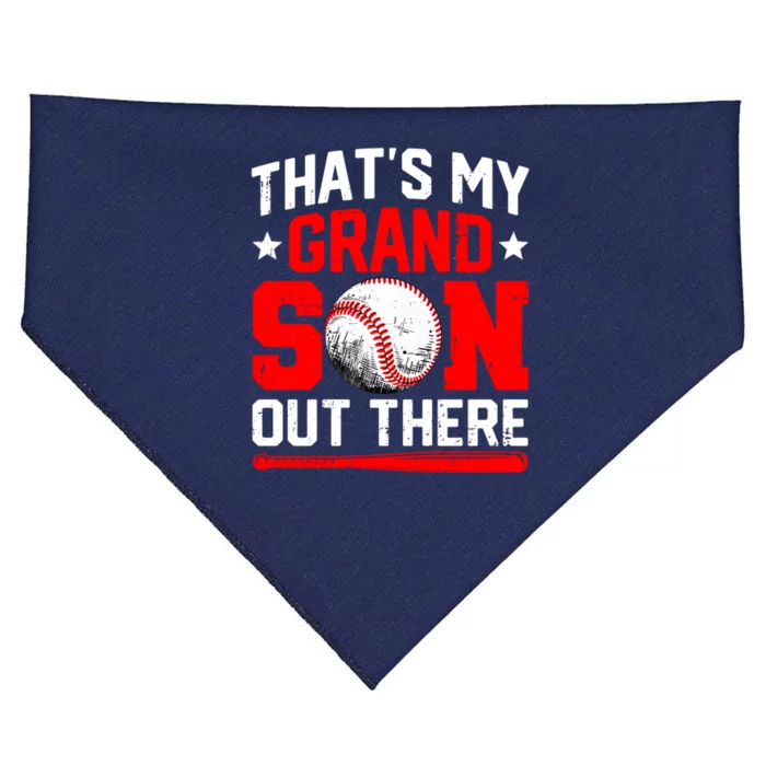 That's My Grandson Out There Grandparent Baseball Mama Papa USA-Made Doggie Bandana