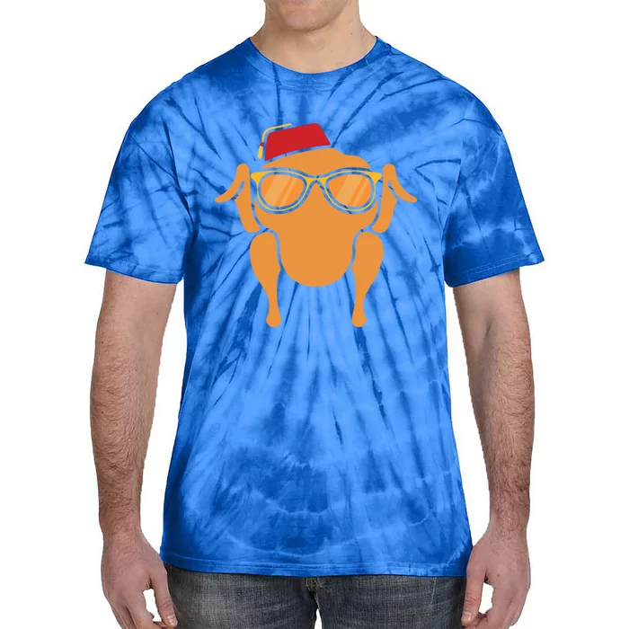 Thanksgiving Meaningful Gift Turkey Head Funny Gift For Friends Cool Gift Tie-Dye T-Shirt