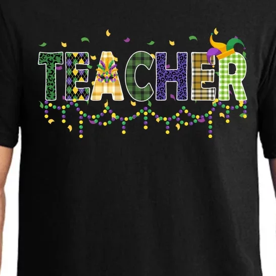 Teacher Mardi Gras Celebration Pajama Set