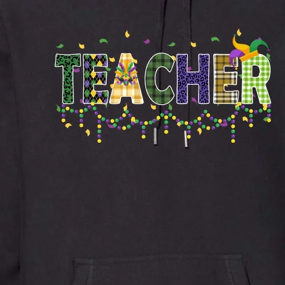 Teacher Mardi Gras Celebration Premium Hoodie