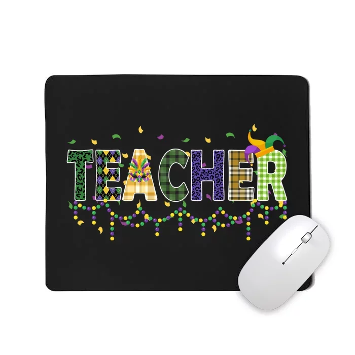 Teacher Mardi Gras Celebration Mousepad