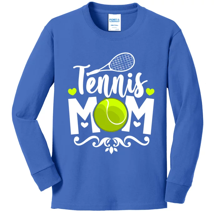 Tennis Mom Great Gift Kids Long Sleeve Shirt