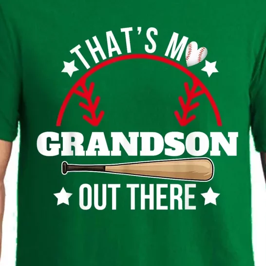 ThatS My Grandson Out There Baseball Grandma GrandpaS Day Pajama Set