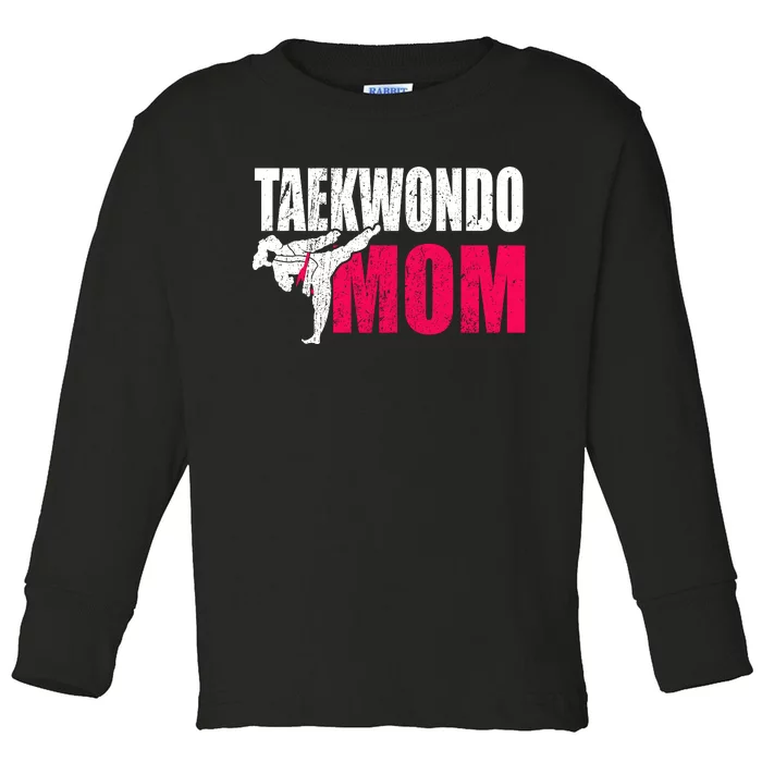 Taekwondo Mom Gift Idea Wo Tae Cool Taekwondo Uniform Toddler Long Sleeve Shirt