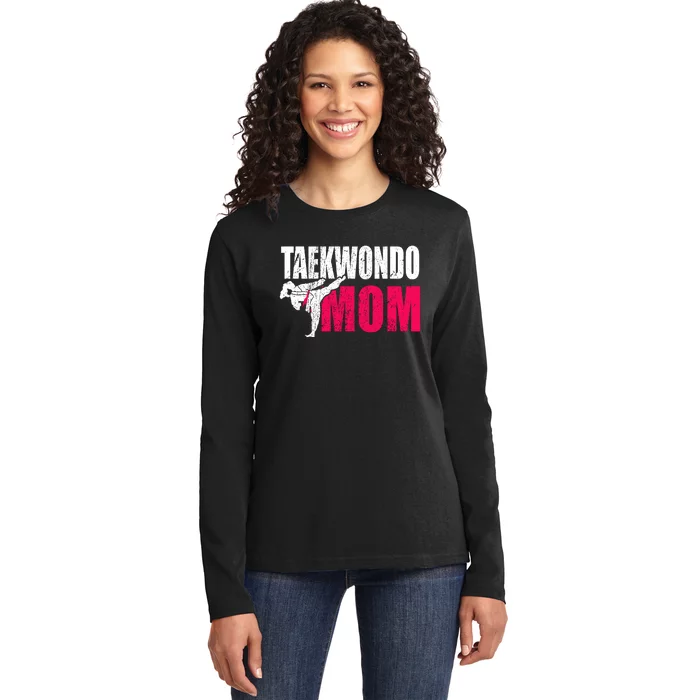 Taekwondo Mom Gift Idea Wo Tae Cool Taekwondo Uniform Ladies Long Sleeve Shirt