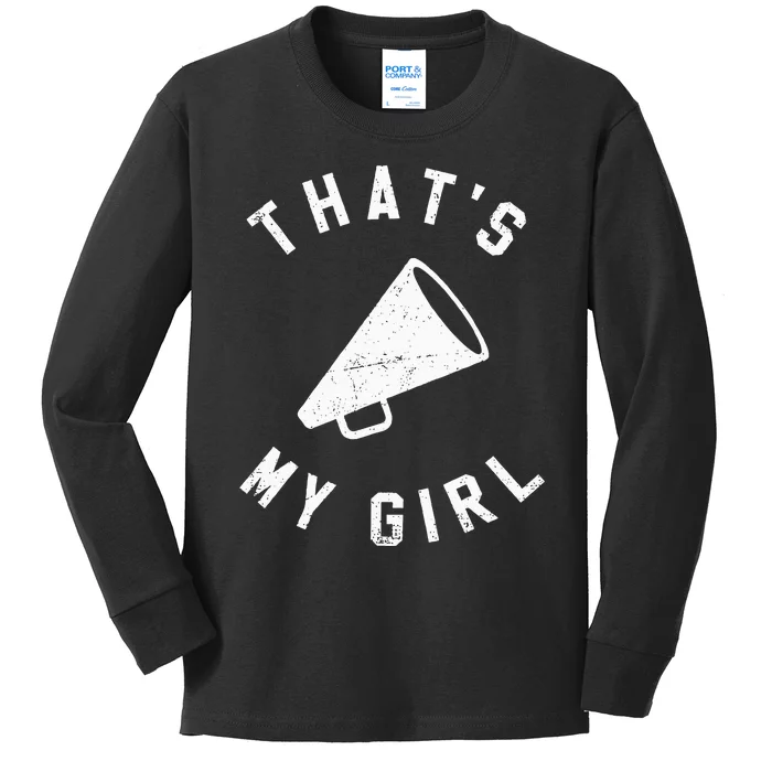 ThatS My Girl Cheerleading Kids Long Sleeve Shirt