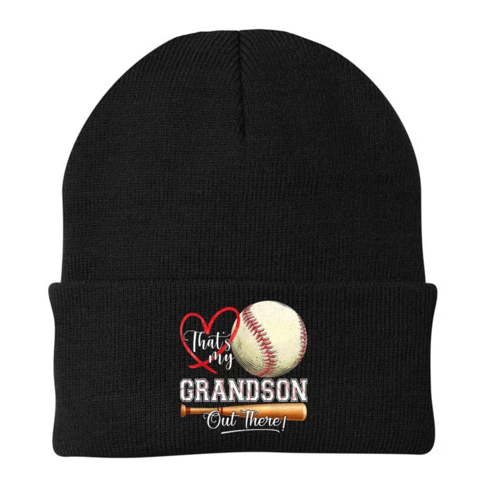 ThatS My Grandson Out There Baseball Grandma MotherS Day Knit Cap Winter Beanie