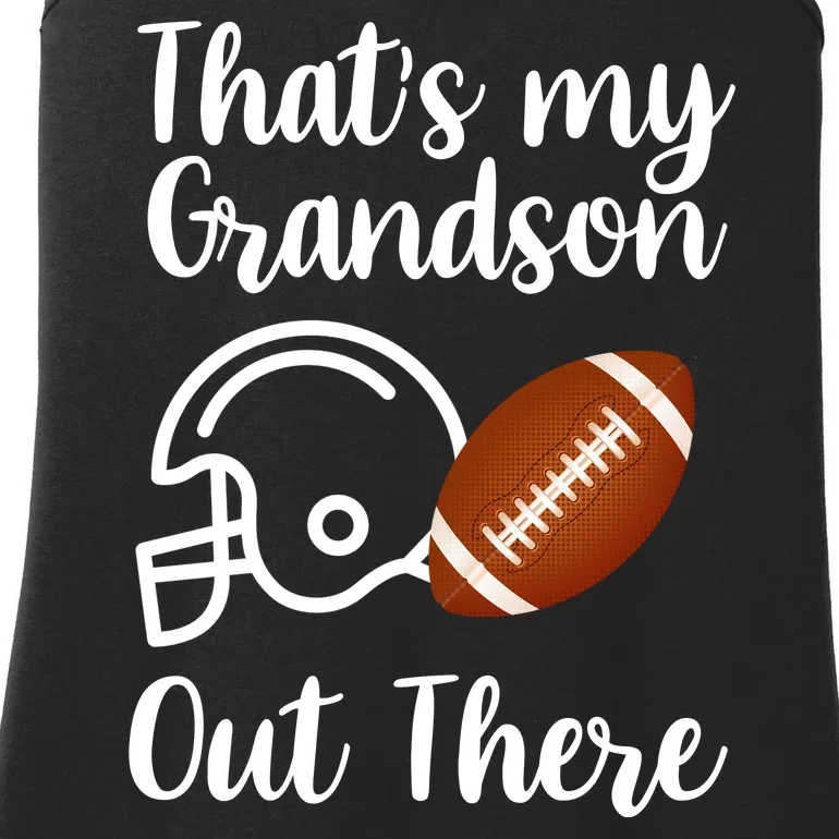 That's My Grandson Out There Football Sport Ladies Essential Tank