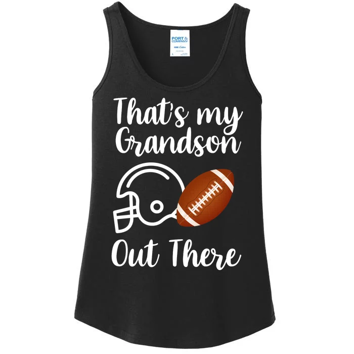 That's My Grandson Out There Football Sport Ladies Essential Tank