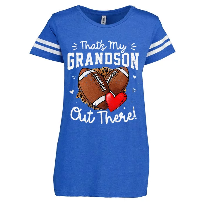 ThatS My Grandson Out There Funny Football Grandma Gift Enza Ladies Jersey Football T-Shirt