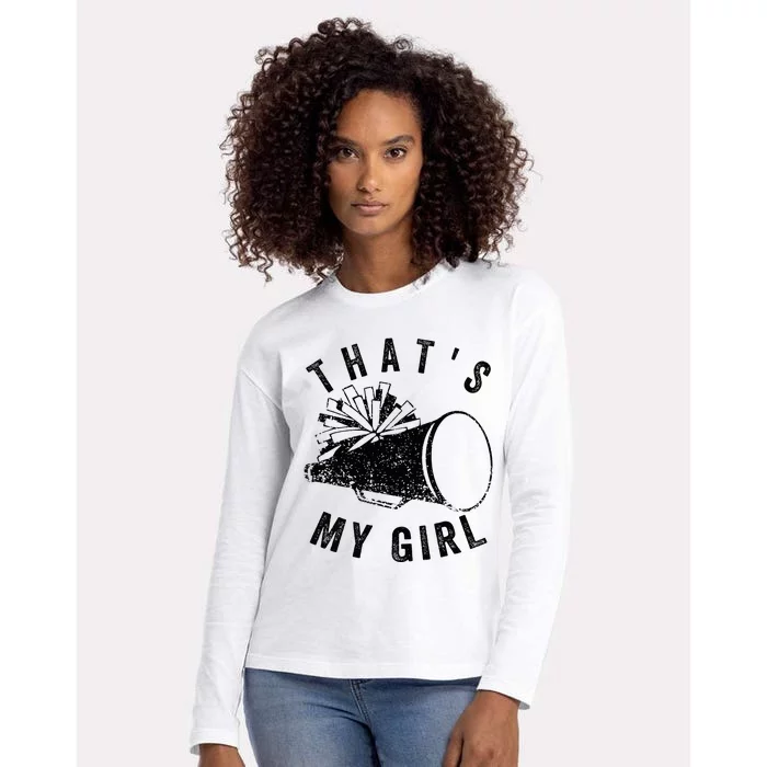 ThatS My Girl Cheer Mom Cheer Leading Girl Game Day Womens Cotton Relaxed Long Sleeve T-Shirt