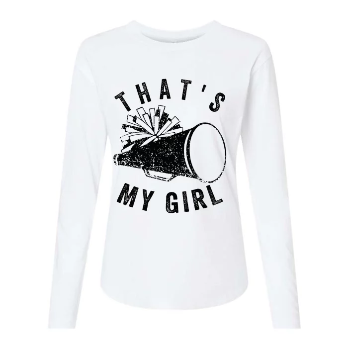 ThatS My Girl Cheer Mom Cheer Leading Girl Game Day Womens Cotton Relaxed Long Sleeve T-Shirt