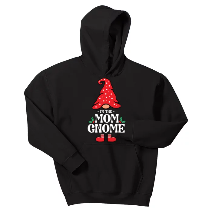 The Mom Gnome Funny Family Matching Group Christmas Kids Hoodie