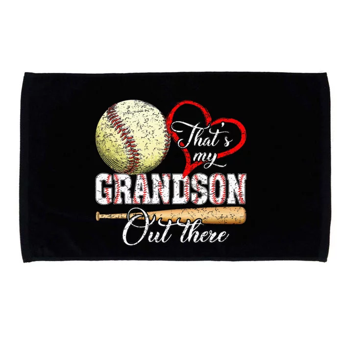 Thats My Grandson Out There Baseball Grandma Microfiber Hand Towel