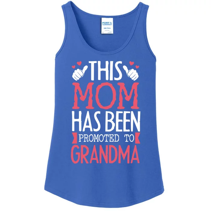 This Mom Got Promoted To Grandma Saying For Mother Cute Gift Ladies Essential Tank