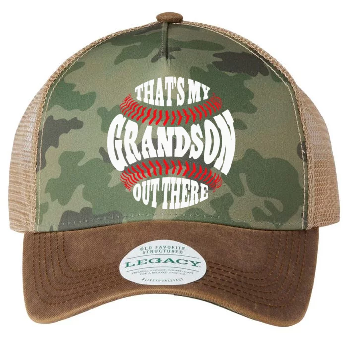 Thats My Grandson Out There Baseball Grandma Mothers Day Legacy Tie Dye Trucker Hat