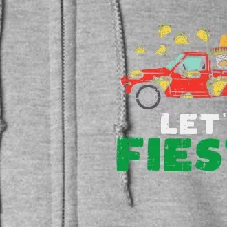 Three Mexican Gnomes On Taco Truck Lets Fiesta Cinco De Mayo Full Zip Hoodie